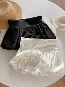 Comfortcana Bộ 2 váy chữ A quấn họa tiết hoa trơn cho nữ - Nhiều màu - Xem 4