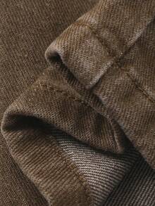 DAZY 男童水洗宽松休闲牛仔裤 - 棕色 - 查看 3