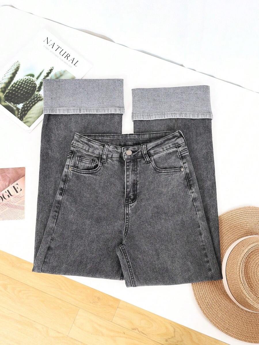 HIMARRI Denim Ropa vaquera Mezclilla mujer Pantalón con brillos mezclilla de mujer Pantalones para mujer outfit vaquero - Negro - Ver 1