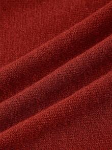 Ellevyn Áo len cardigan dệt kim tay dài buộc eo màu trơn dành cho nữ vào mùa thu/đông - Đỏ - Xem 5