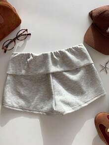 SHEIN EZwear Summer Outfits For Women's Simple Slim-Fit Anti-Flashing Shorts, Casual Daily Wear