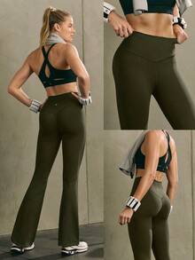 GLOWMODE 31" PeakBum Powersculpt™-Air Play The Flare Sweat-Wicking Cool Feel Butt-Lifting Leggings High Impact Workout Running Training Fall Winter