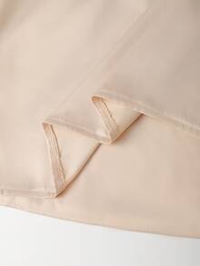 Franclia Women's Elegant Collared Crossover Loose Long-Sleeved Shirt And Plaid A-Line Skirt Two-Piece Set, Summer Outfit, Women's Summer Suit, Women's Spring Outfit, Women's Elegant Shirt, Women's Casual Top, Elegant Suit, Casual Jumpsuit, Apricot Shirt And Khaki Skirt Set.Graduation Season Attire, Fashionable Casual Commuter Wear, Business Office Wear, Versatile And Stylish Everyday Casual Wear, Urban Teacher's Professional Attire,Turkish Abaya, Arab Long Robe Fall Cloth For Women - Multicolor - View 7