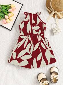 Elladie kids Vacation Casual Daily Print Sleeveless Young Girl (Small) Jumpsuit