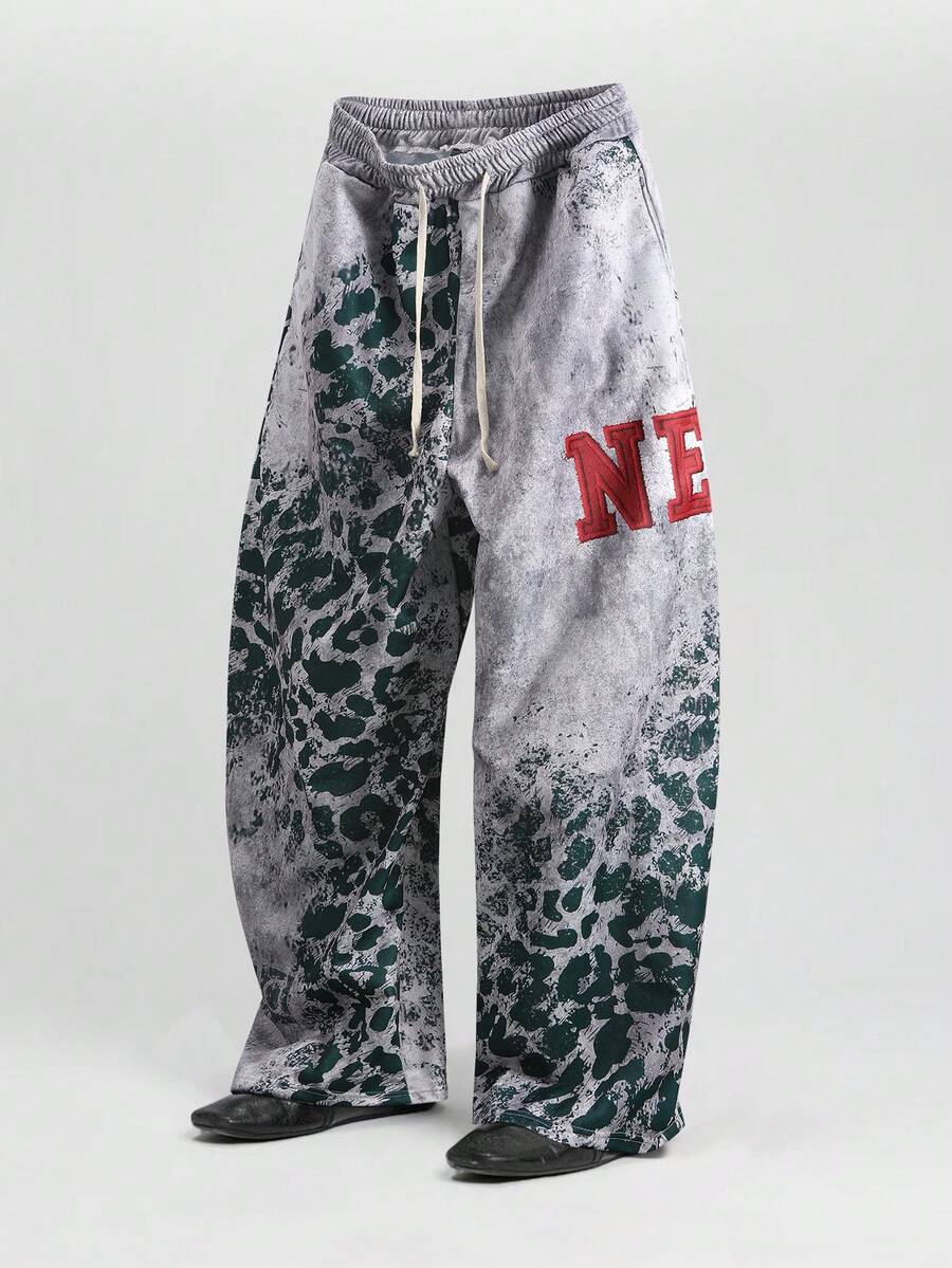 NEON BLANC Casual Comfortable Drawstring Relaxed Fit Men's Sweatpants - Brown - View 1