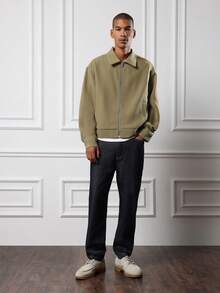 Quần jeans nam SUMWON ống đứng cổ điển, màu denim tối, thiết kế năm túi truyền thống và phom dáng vừa vặn, thích hợp cho trang phục thường ngày. - Màu xanh lam - Xem 3