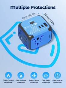 Teckwe 带USB接口的多功能电源条