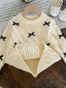 LMoss Kids LMoss Young Girl Young Girl Casual Sweater With Bow Decoration - Mustard Yellow - View 7
