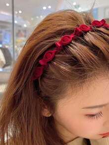 Flocked Braided Hair Clips/Set, Perfect For Styling Side Bangs And Broken Hair, Hairpin And Headband Combo,Hair Hoop,Gifts,Travel,Gifts For Women - Multicolor - View 3