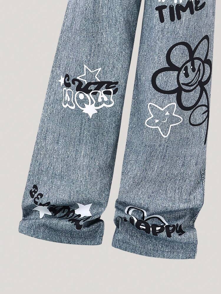 Ensemble Top à imprimé étoiles et pantalon large