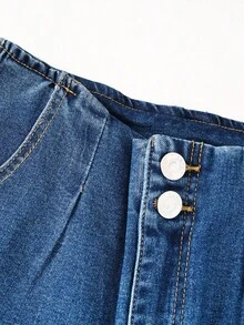 HIMARRI Ropa vaquera Mezclilla mujer Denim Pantalón con brillos mezclilla de mujer Pantalones para mujer outfit vaquero - Azul - Ver 2