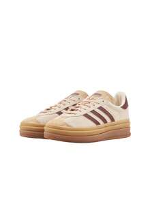 Adidas Gazelle Bold 女士运动鞋 米白色/酒红色/魔力米色 JQ5127 - 奶油白/酒紅/魔幻米色 - 查看 4