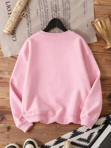 EMERY ROSE Bluza świąteczna w dużym rozmiarze, bluza typu pullover w dużym rozmiarze w stylu streetwear, bluza z kapturem z długim rękawem i okrągłym dekoltem