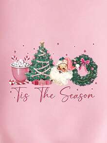 EMERY ROSE Bluza świąteczna w dużym rozmiarze, bluza typu pullover w dużym rozmiarze w stylu streetwear, bluza z kapturem z długim rękawem i okrągłym dekoltem