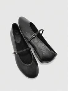 CUCCOO BIZCHIC 时尚百搭通勤简约搭扣平底鞋