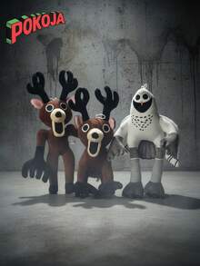 99 Nights Horror Game - Jucărie de pluș oficială Elk - Înfiorător și drăguț, articol de colecție pentru fani și jucători, cadou unic pentru el, cadou de Crăciun și ziua de naștere pentru adulți