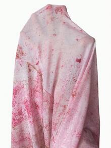 Aloruh 女士新款夏季连衣裙，扎染印花波西米亚风薄纱罩衫，优雅性感浪漫复古深V领垂褶长裙，女士度假装，女士沙滩裙 - 淺粉色 - 查看 7