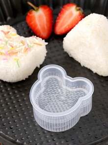 6pcs DIY Bento Molds, Sushi Molds, Rice And Vegetable Roll Molds, Creative Modeling Molds, Triangle Rice And Vegetable Roll Molds, Heart-Shaped Molds, Plum Shaped Molds, Bear Molds, Bread Molds, Baking Appliances - Clear - View 2