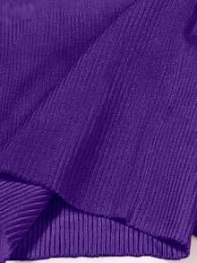 SHEIN LUNE Y2K 优雅户外针织套头毛衣，适合通勤、度假和日常穿着 - Bold Plum - 查看 8