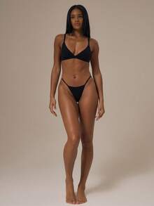 MUSERA ESSENTIALS High Leg Cotton G-String 3 PiecesMultipack Lounge Autumn Winter  Holidays Fall Cosy Everyday Essential - Multicolor - View 5