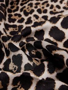 CUCCOO SZL 1件装奢华品牌豹纹印花方巾，女士仿丝围巾，休闲百搭装饰小围巾，适合搭配连衣裙 - W-263-咖啡色 - 查看 10