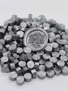 200 حبة/كيس من حبيبات الشمع المختومة بشكل ثماني الأضلاع لختم الأختام الشمعية، زخرفة يدوية للبطاقات والمظاريف، شمع لاكي مختوم للحرفة اليدوية وتغليف الهدايا وختم المظاريف والدعوات لحفلات وألبومات الصور والعودة إلى المدرسة