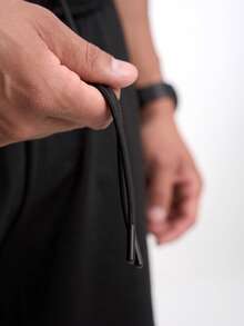 ARC Men's Casual Sports Shorts Standard Fit - Black - View 3