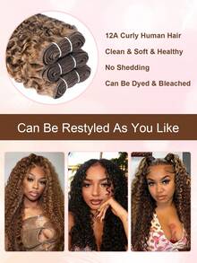 Cioccolato Marrone Ricci Capelli Umani Bundles #4 Marrone Ricci Birmani Capelli Vergini Brasiliani Remy 3 Bundles Estensioni Doppia Trama Per Donne