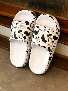 Pantuflas Unisex Eva 2026,Zapatillas Casa Hombre Mujer,Antideslizantes SuavesZapatillas de casa con estampado de vaca, antideslizantes,Sandalias/Chanclas De Casa y/o Exterior De Mujer de Moda Con Diseño De Vaca En Colores Pastel Para Dama,Calzado de casa, Zapatos de Interior y Exterior, Pantuflas de para Mujer Zapatillas de Playa Mujer Chanclas Doradas Mujer, silenciosas y no rozan los pies. - Vaca - Ver 11