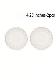 Cirelle Retro Chrysanthemum Ceramic Plate, Elegant White Dinner Plate For Breakfast, Bread, Steak, Pasta, Fruit, Salad, Cake, Home & Restaurant Tableware | Dinner Set,Plates,Plate,Ceramic Plate,White Plates,Dinner Plates - Multicolor - View 11