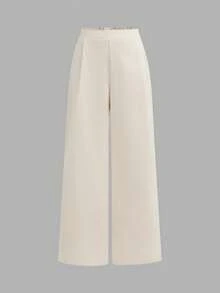 SHEIN 少女蝴蝶结装饰开衩下摆背心和阔腿裤休闲套装