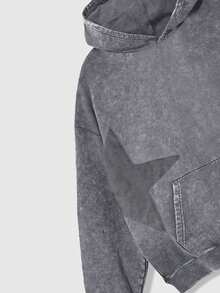 ROMWE MEN Street Life Teen Boys' Star Print Sweatshirt - Grey - View 3