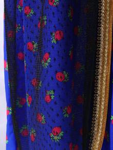 Tween Girls' Elegant Blue Floral Dress - Blue - View 5