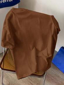 Manfinity Joysei 男士休闲日常通勤美式街头字母压纹落肩宽松短袖T恤，夏季