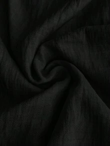 Elaquor 大码休闲花卉蕾丝吊带宽松A字连衣裙 - 黑色 - 查看 3