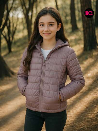  Chamarra Big City Niña Juvenil Moderna Forro Polar