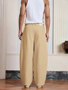 SWAVVY Suéter de punto casual de unicolor con botones para hombre - Amarillo claro - Ver 6