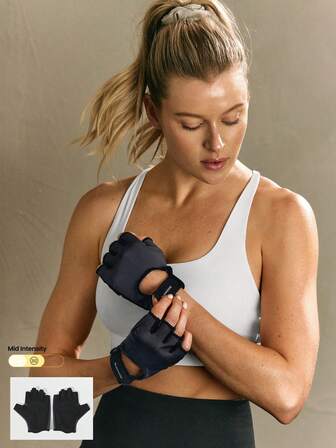 GLOWMODE Sweat-Wicking Medium Support Palm Protection Mesh Panel Hook And Loop Training Palm Training Gym