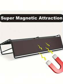 1 pieza Estante y gancho magnético de almacenamiento para la cocina, organizador multifuncional para colgar en el lateral del refrigerador y la lavadora - Multicolor - Ver 2