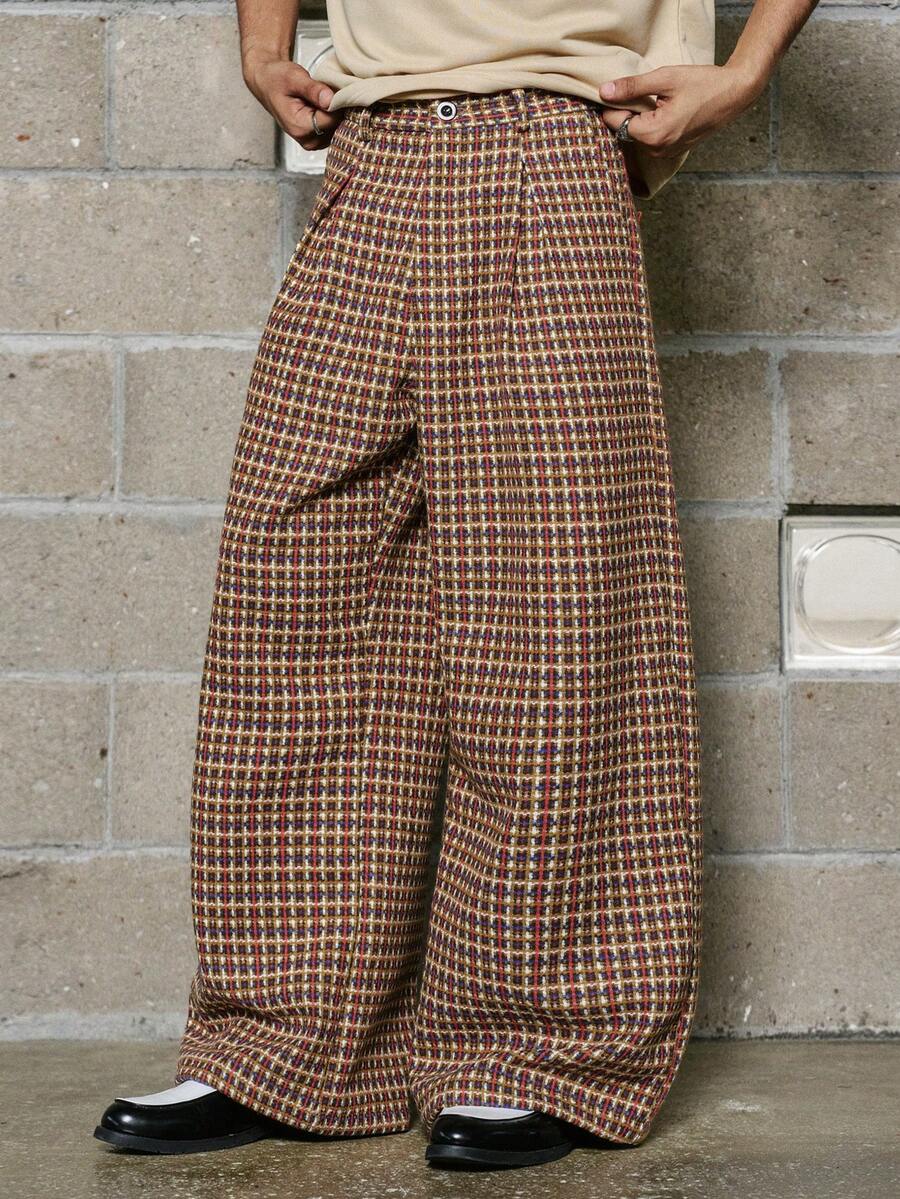 PAVTROS 男士休闲时尚百搭直筒阔腿裤