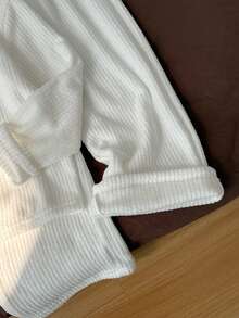 Franclia 休闲简约刺绣套头家居服睡衣 - 白色 - 查看 8