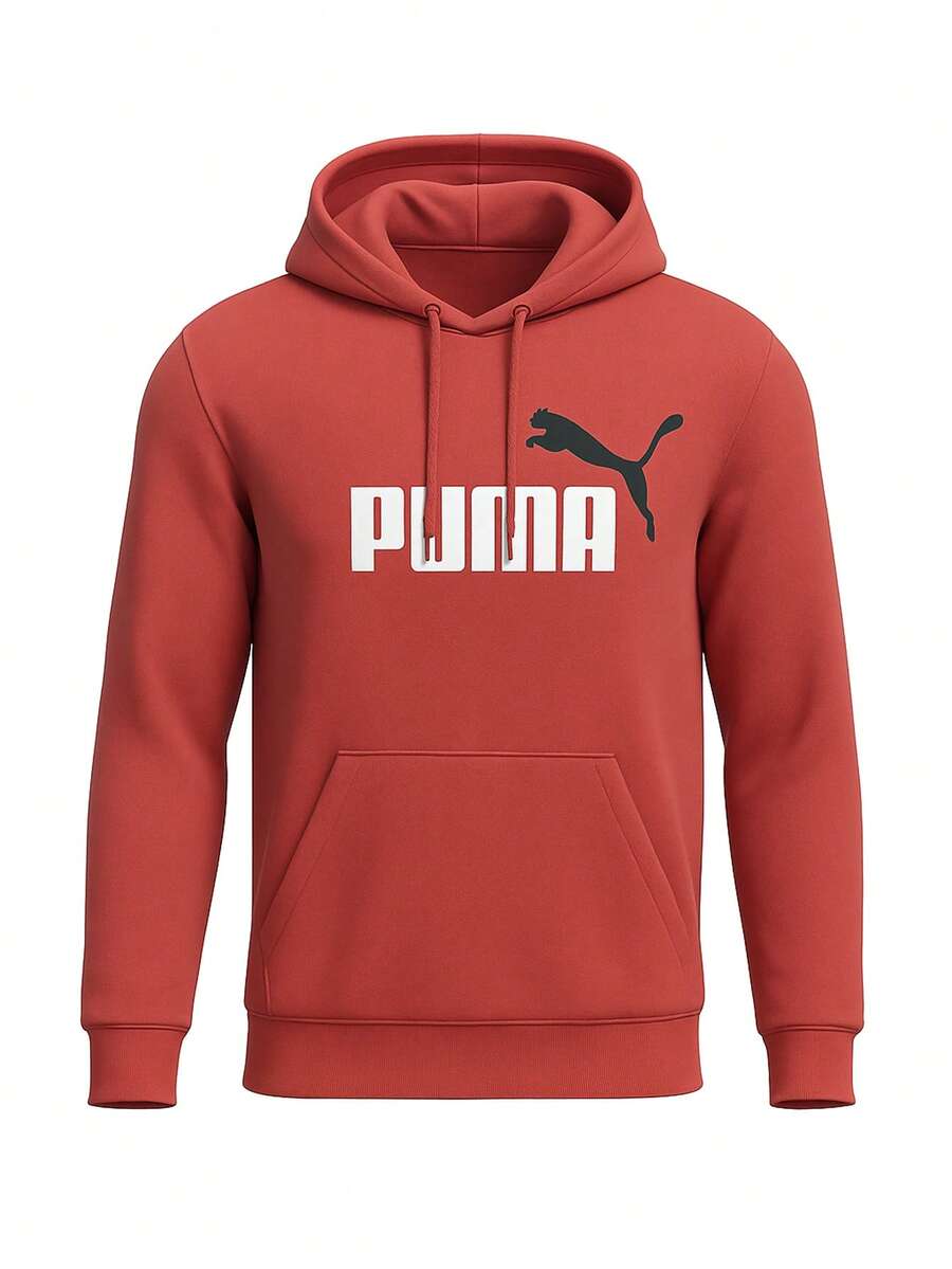 Puma Essentials Men Hoodie Red - RedFire - View 1
