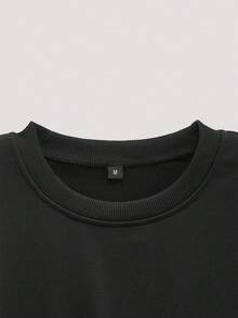 Open Phase 男士落肩卫衣（不含衬衫），适合秋冬夏季穿着 - 黑色 - 查看 3