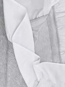 Muchica Áo nỉ dài tay 2 trong 1 viền chéo vai màu xám mới thu/đông dành cho nữ - Xám - Xem 6