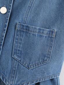 2pcs Tween Girls' Fashion Casual Cute Style Denim Set, Spring/Summer, Loose Fit, Medium Blue Denim, Sleeveless Short Vest + Frayed Denim Skirt, Button Design, Soft & Comfortable Fabric, Suitable For School, Commute, Daily Wear Denim Dress Girls Girls Denim Skirt Dress Girls Summer Denim Dress Denim Dress For Girls