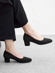 CUCCOO BIZCHIC 女士时尚百搭简约高跟鞋 - 黑色 - 查看 1