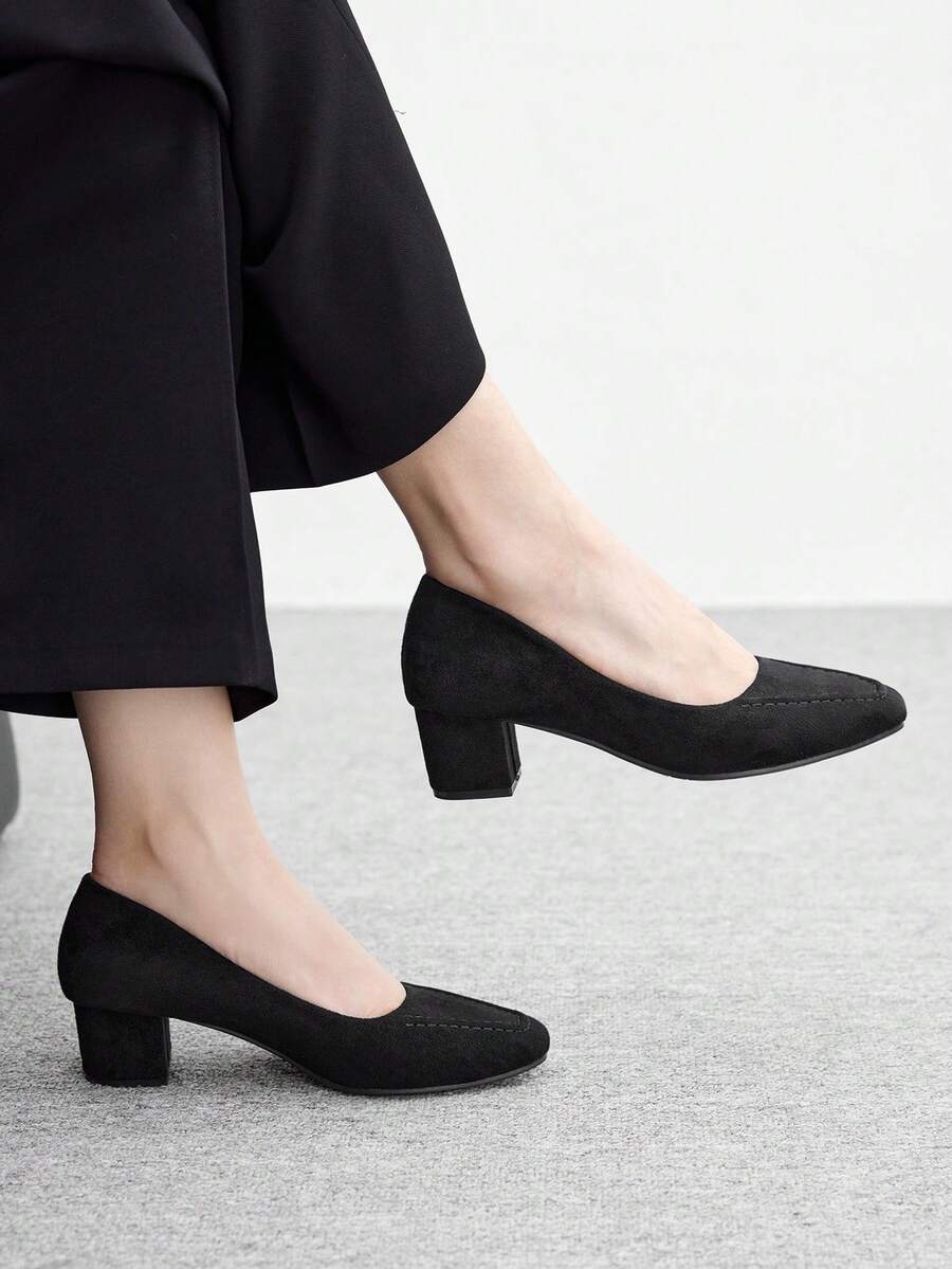 CUCCOO BIZCHIC 女士时尚百搭简约高跟鞋 - 黑色 - 查看 1