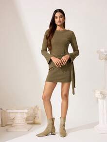 CUCCOO CHICEST Women's Fashion Versatile Commute Chunky Heel Ankle Boots - Khaki - View 3