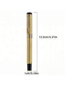 1 bucată 0.5 mm Iridium Nib 2.6 mm Cartuș de cerneală compatibil cu stilou de afaceri din metal auriu mată Scriere netedă Durabil Rezistent la coroziune Priză confortabilă Reîncărcabilă Non-decolorare Pentru scris zilnic Birou de afaceri Școală Student Caligrafie Practică 2025 Papetărie profesională de înaltă calitate Ușor de utilizat De lungă durată - Aur - Vizualizare 4