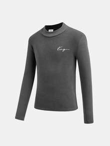 SHEIN 2 Pieces Tween Boy Casual Solid Color Warm Middle Collar Long Sleeve Shirt And Long Pants Underwear Set Suitable For Home Base Warm Clothes For Autumn And Winter Flash Burgundy Boho Goth Y2k Streetwear Rave Vacation Holiday Party Festival Fall Winter Winter Clothes Retro Vintage Casual Cozy